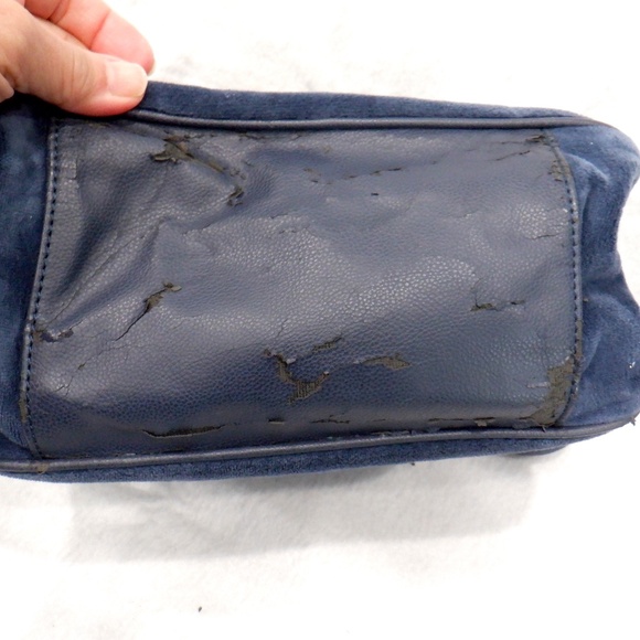 JUICY COUTURE Blue Velour Purse * Needs Repair * - Picture 4 of 11